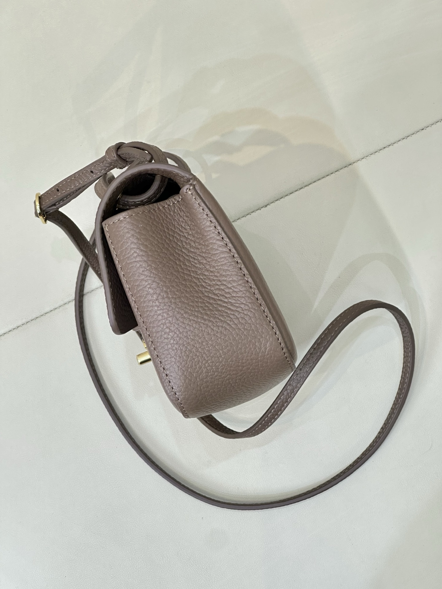 Ch**el Mini Flap Bag Light Gold Hardware AS6573 13x20x6cm