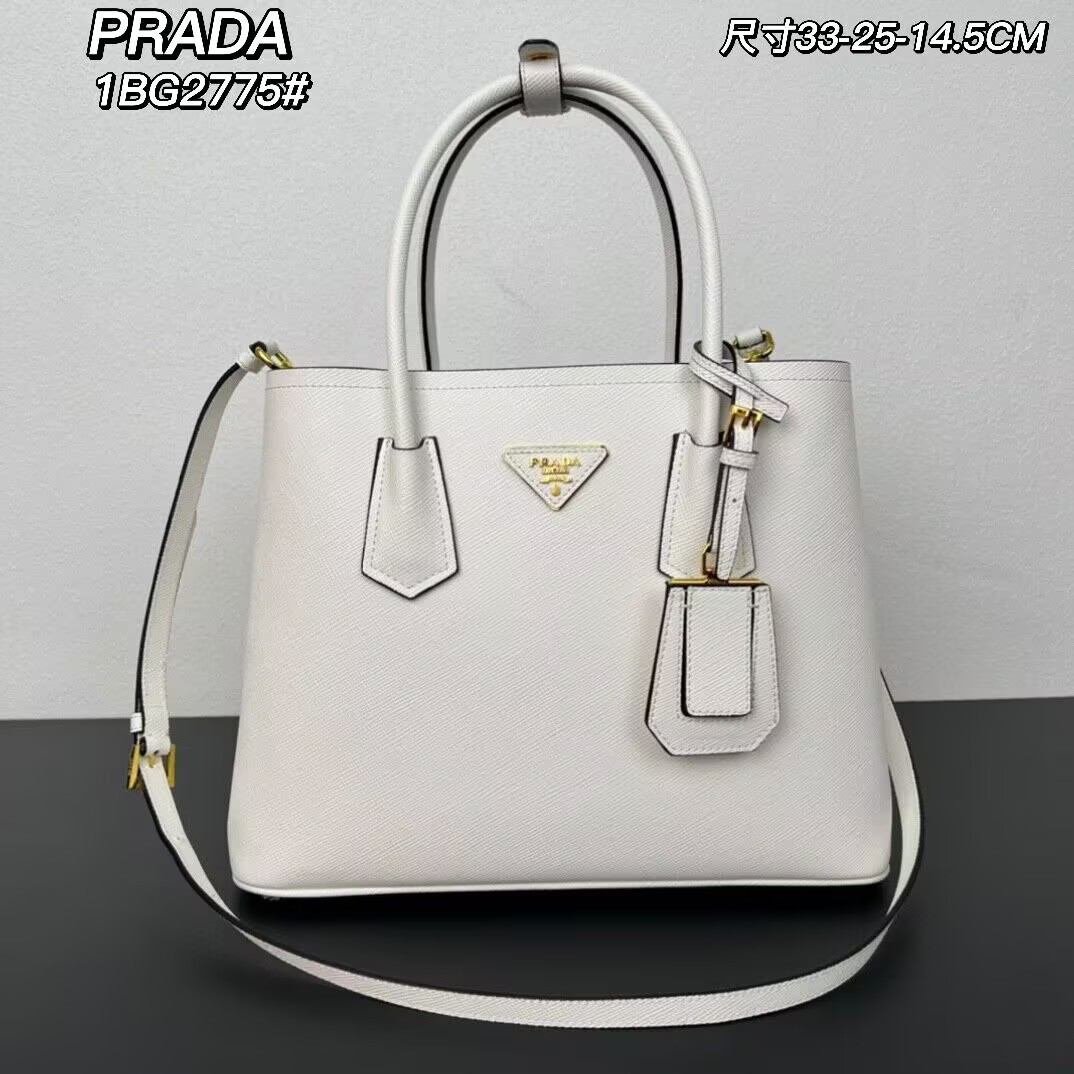 Pra*a double tote small size 33-25-14.5CM