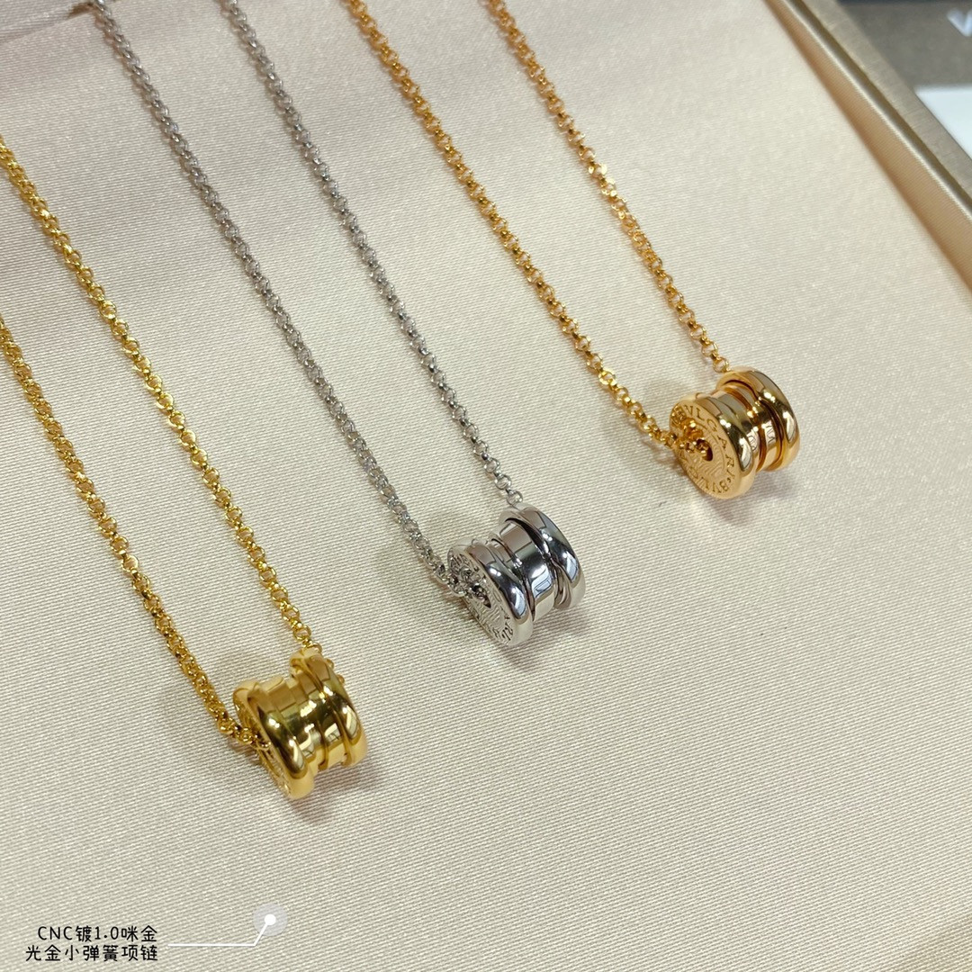 Bv1g*ai Light gold small spring Necklace