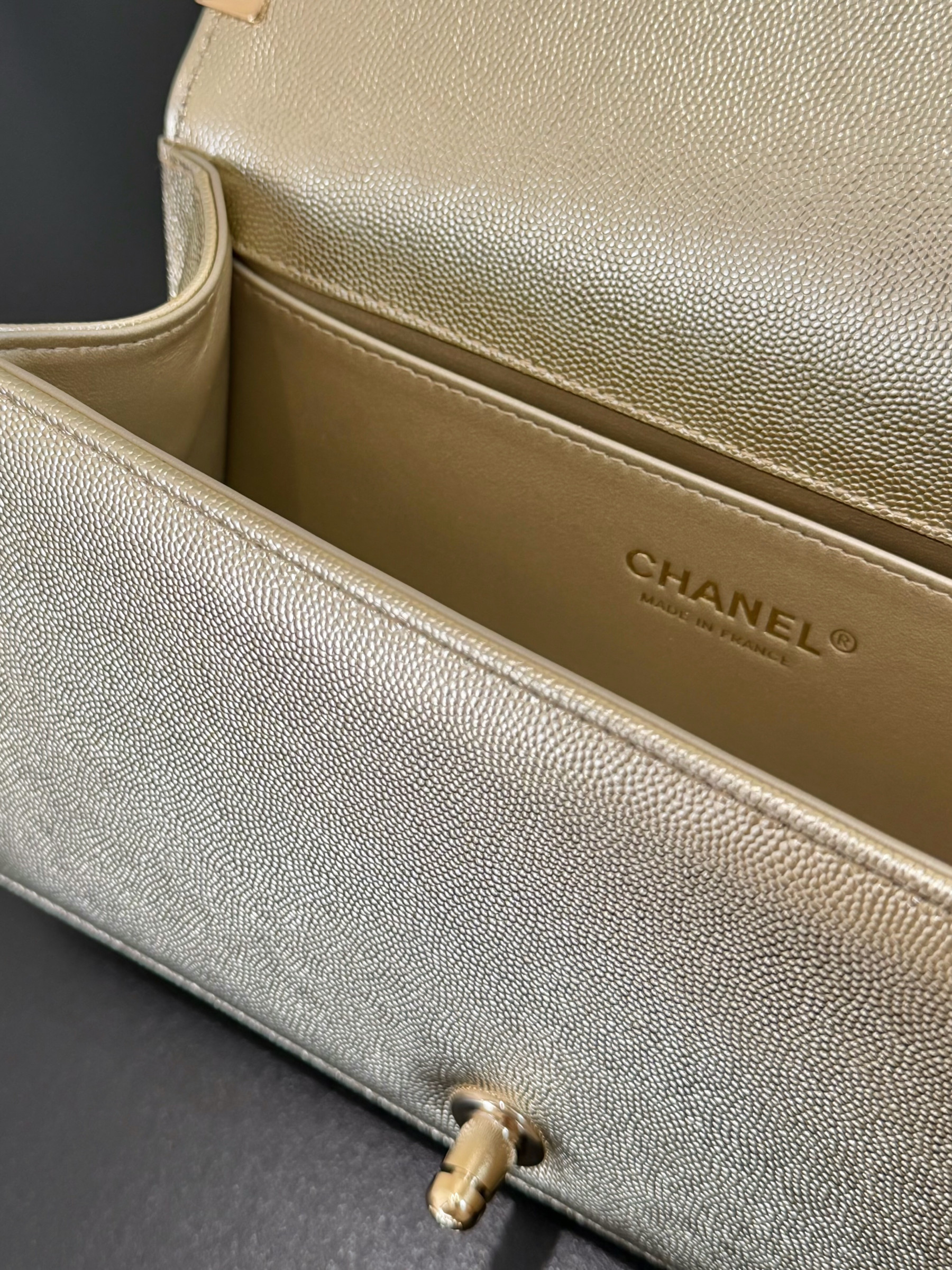 Ch**el Boy Handbag 15x25x9cm