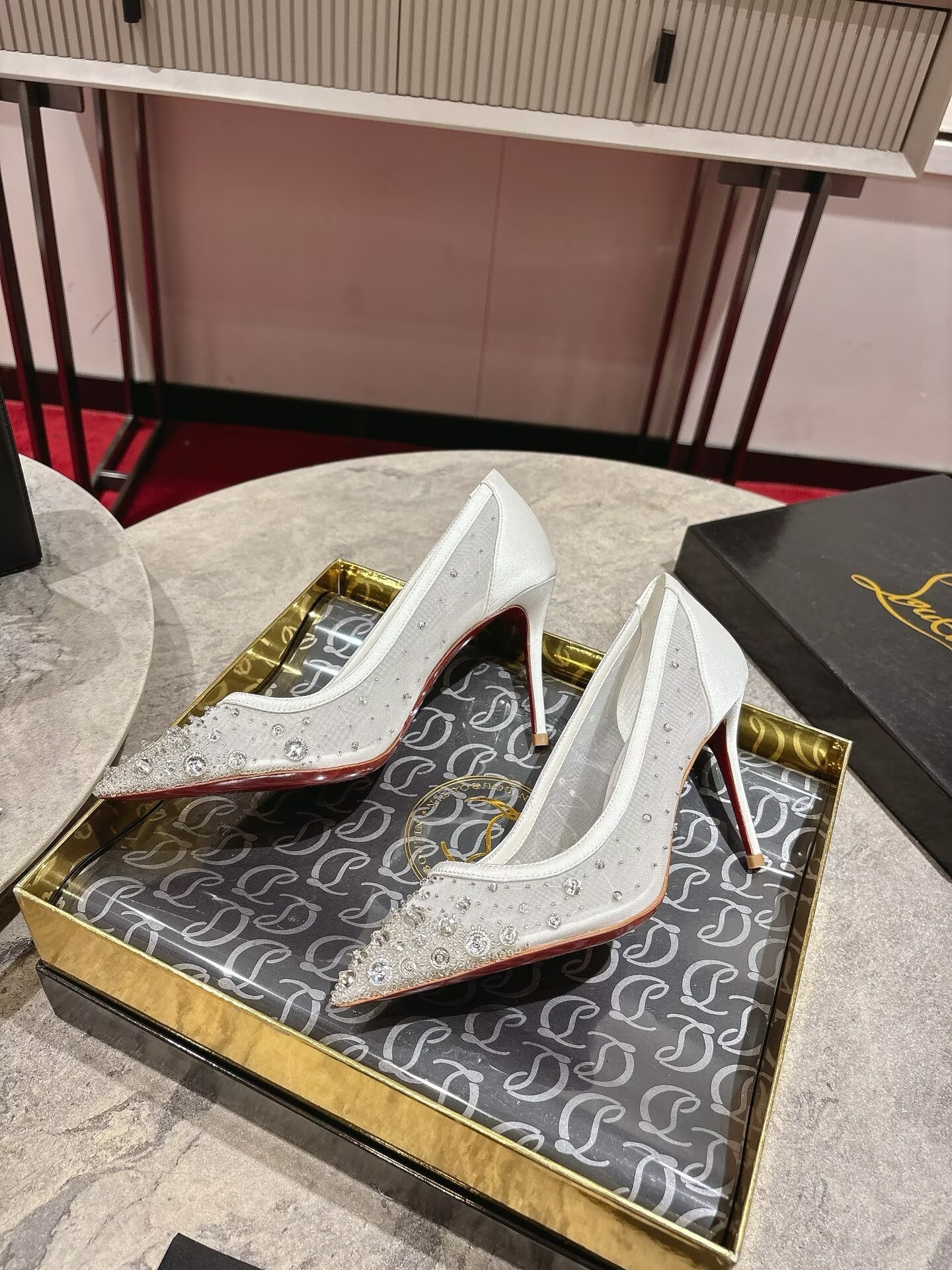 UA Chr1st1an Louboutin Miss Z Sparkling Pumps