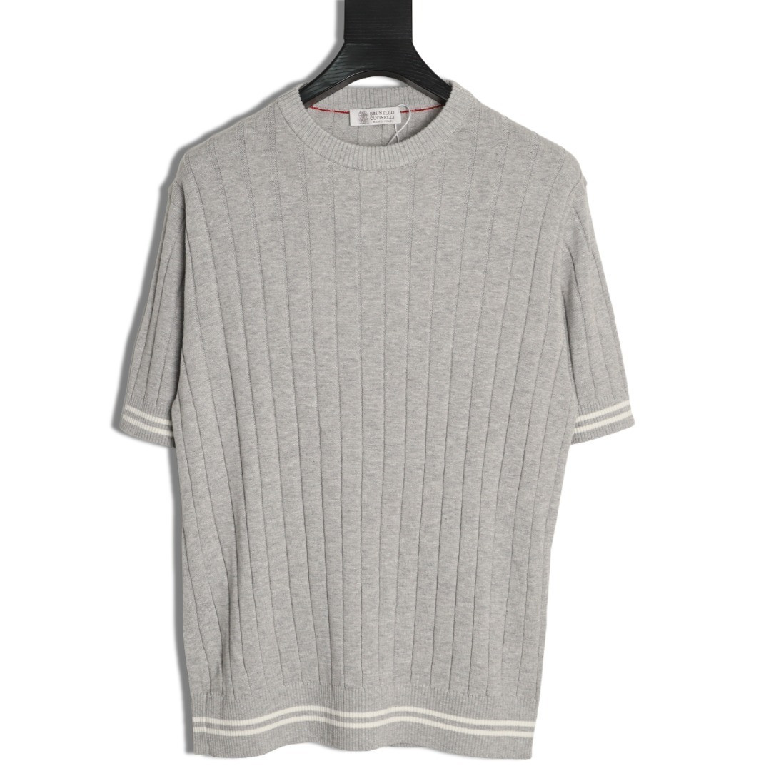 BRUNELLO CUCINELLI Knitting Short-sleeved T-shirt