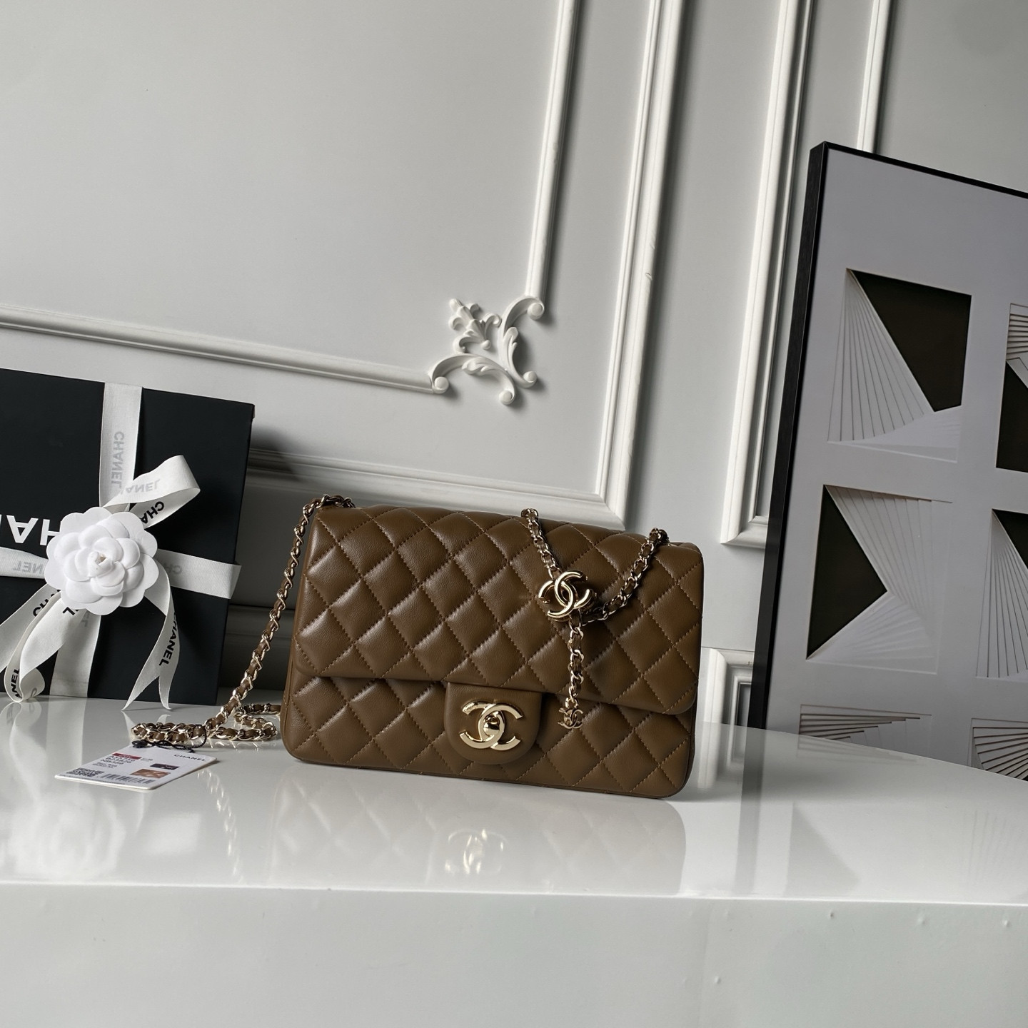 Ch**el classic flap handbag cf as5756 14.5x23.5x7cm