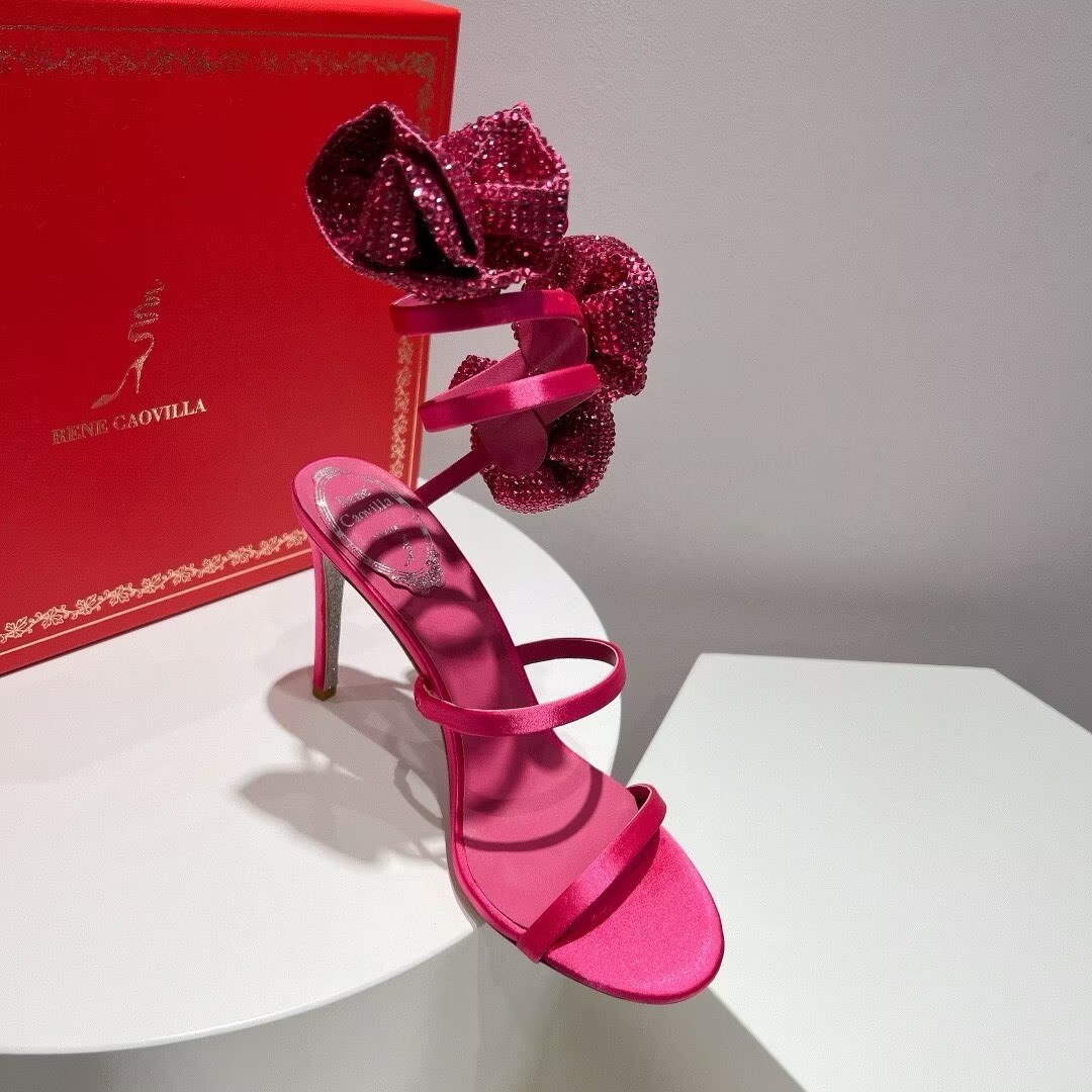 UA RENÉ CAOVILLA FLOWER WRAP SANDAL 95mm