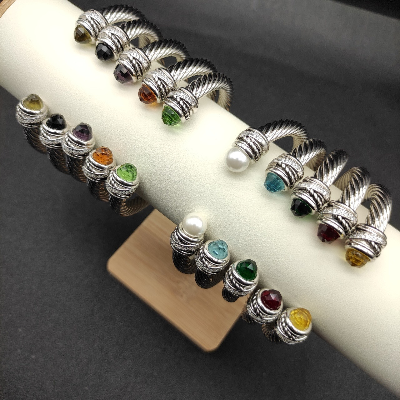 David Yurman 7mm Rotating D1am0nd setting Bracelet (wrist circumference 15-20cm)