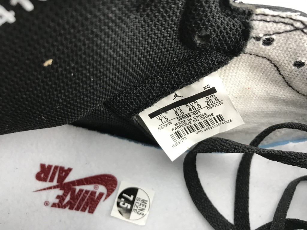 UA AIR JORDAN 1 RETRO HIGH OG "BANNED 2016 RELEASE"