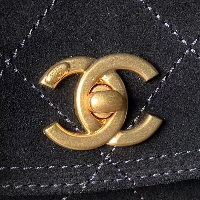 Ch**el Suede Handbag 24x30x8cm