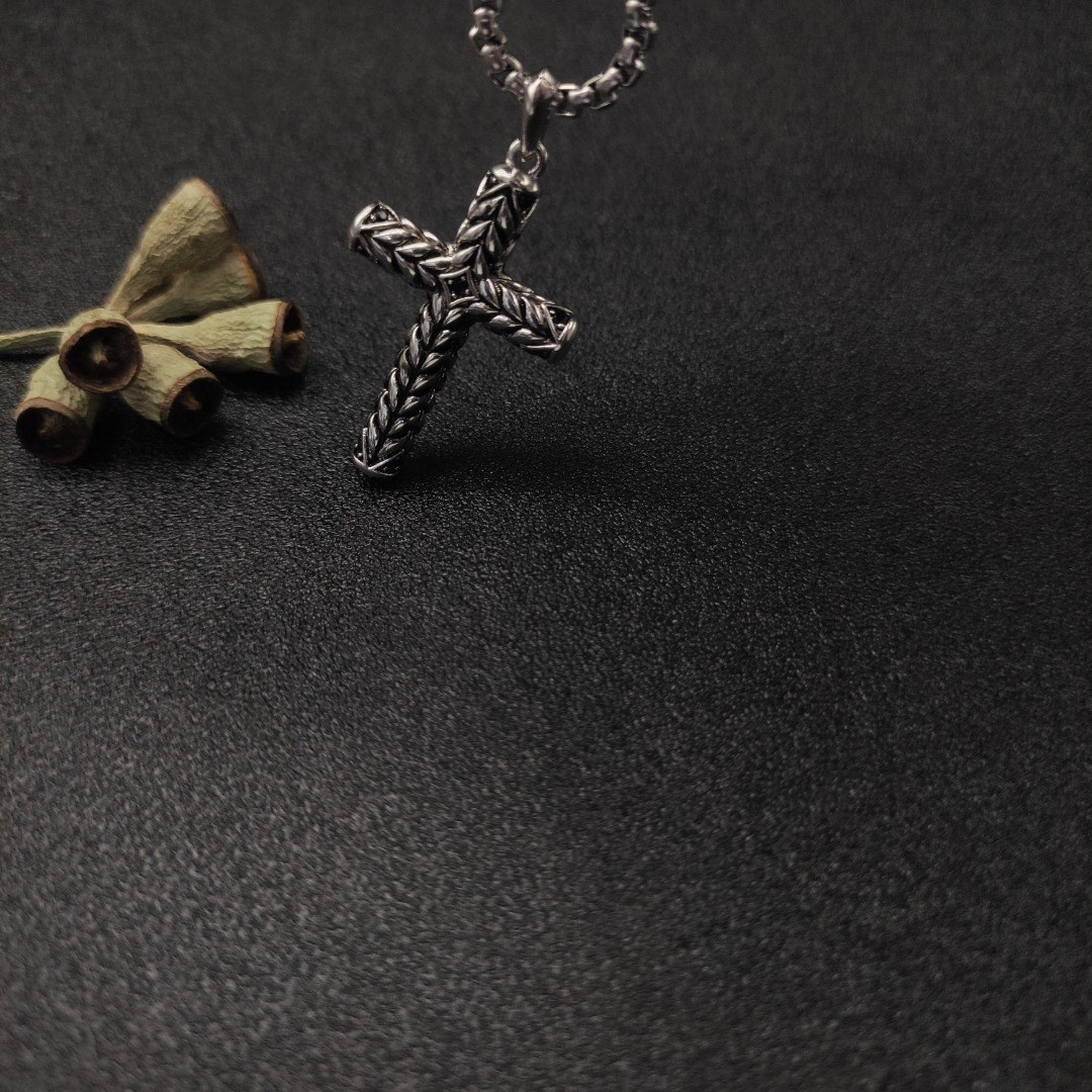 David Yurman cross Necklace(Chain length 50+5cm delay chain Chain thickness 3mm)