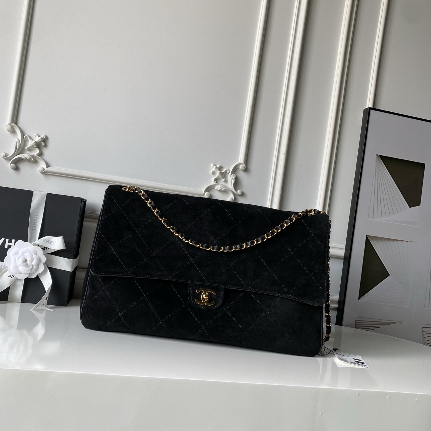 Ch**el Souplissimo Flap Bag AS6234 38.5x26x11cm