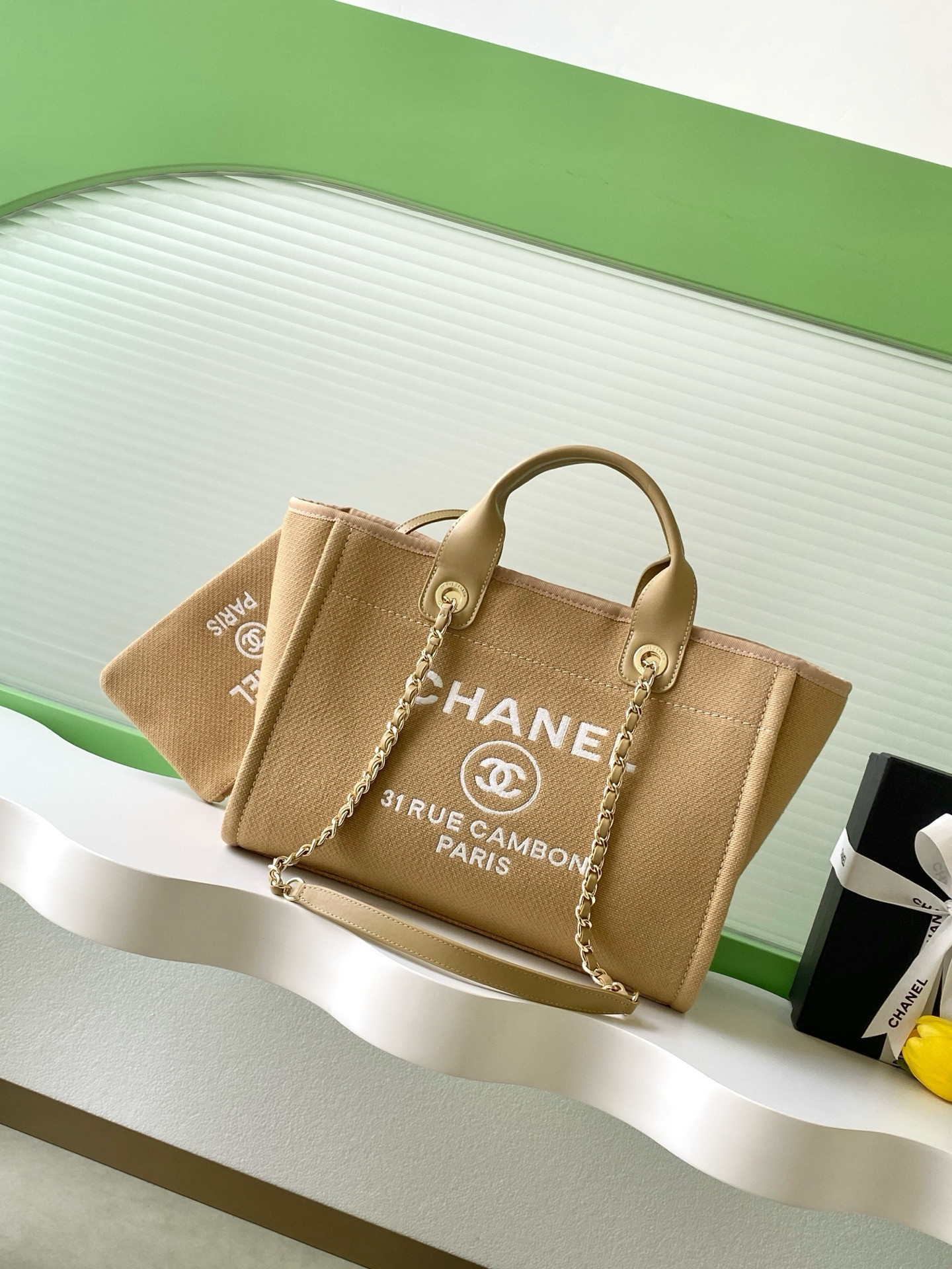 Ch**el deauville tote shopping bag 33x22x13cm