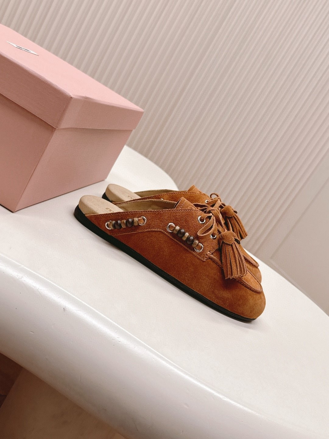 UA Miu Miu Tassel Mules