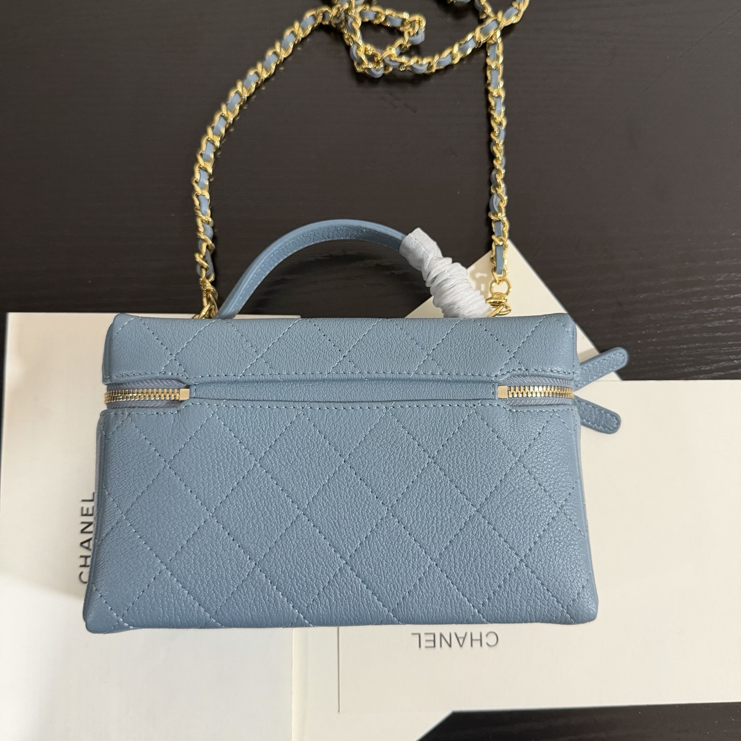 Ch**el classic vanity with chain handbag 17x19.5x5cm