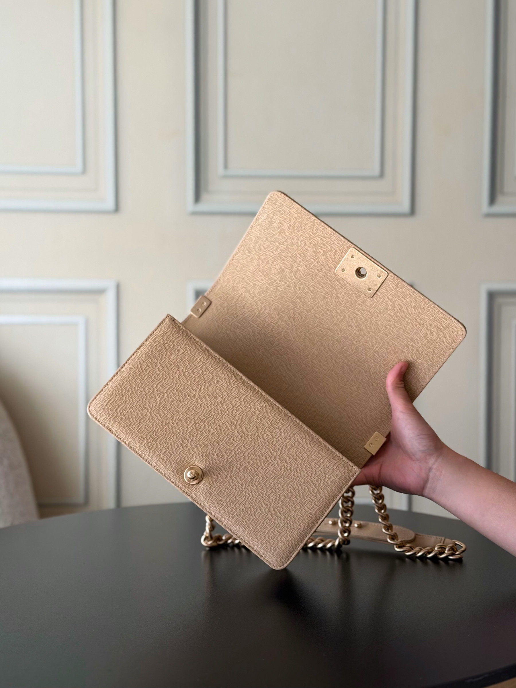 Ch**el Boy Handbag 15x25x9cm