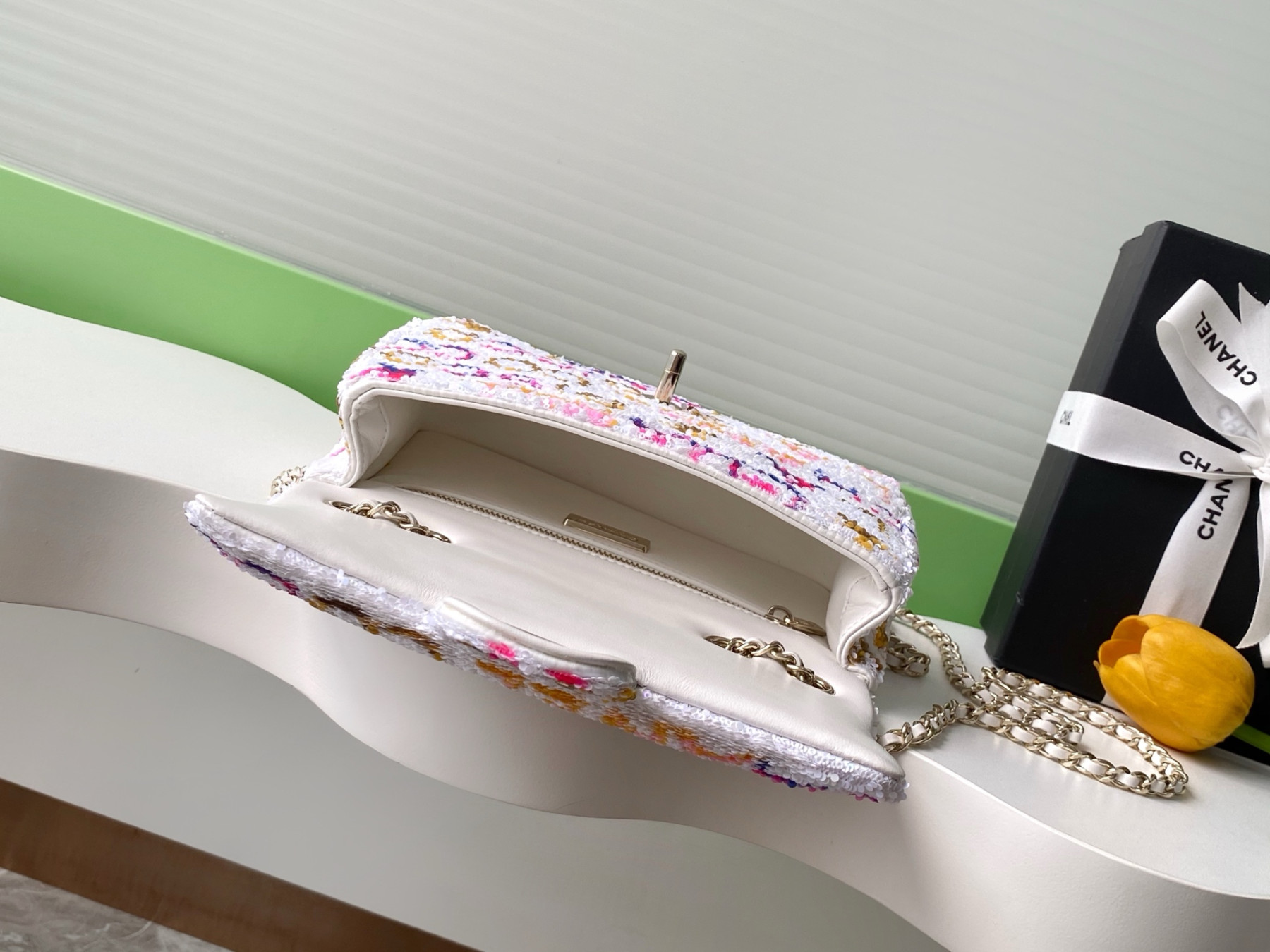 Ch**el Flap Bag 14x21x8cm