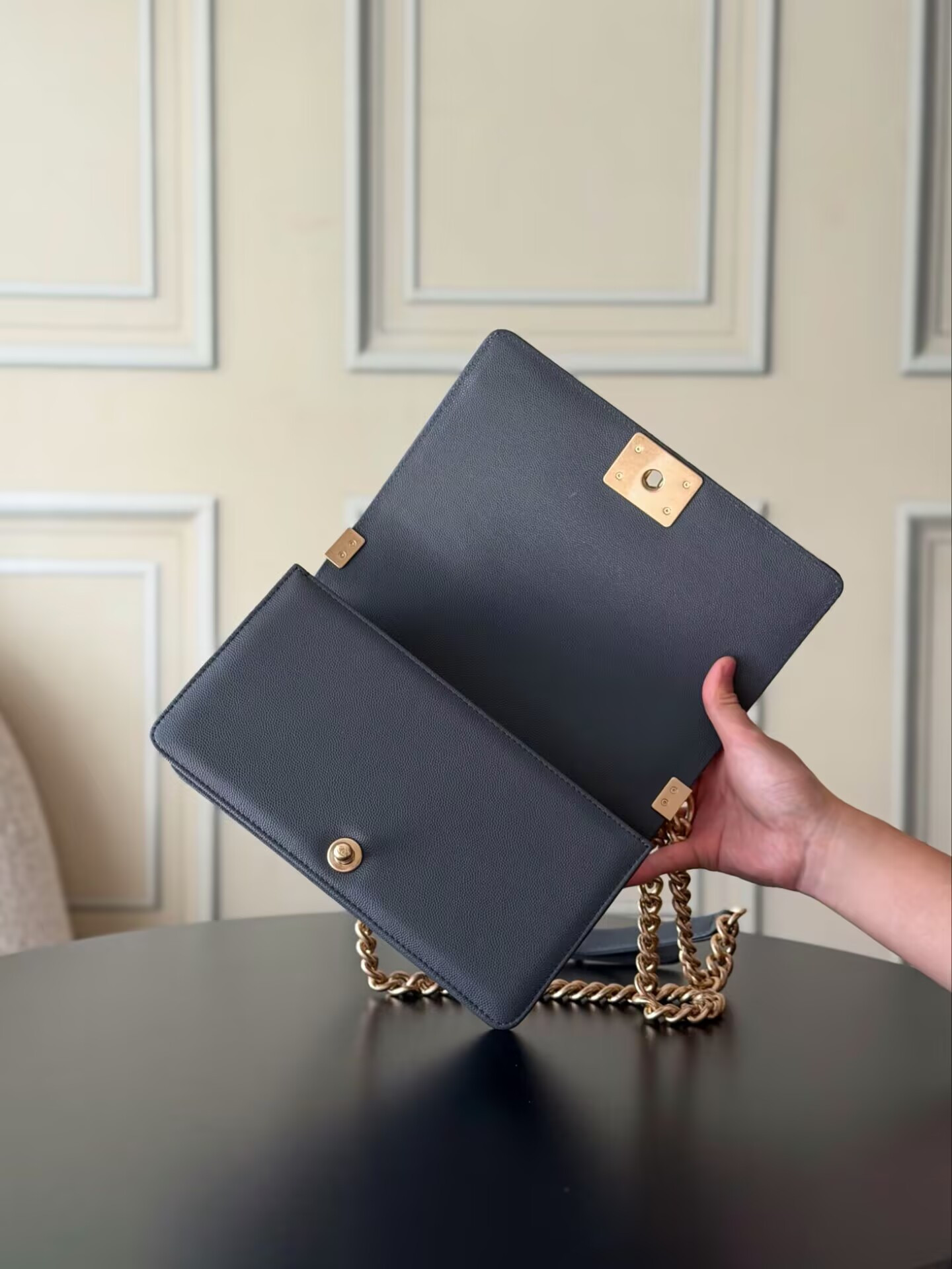 Ch**el Boy Handbag 15x25x9cm