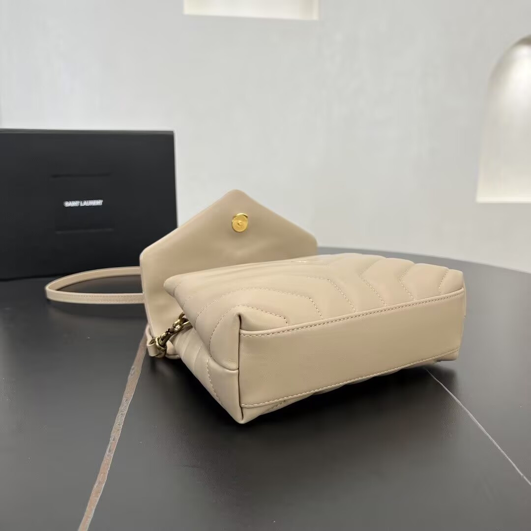 Y51 TOY LOULOU IN QUILTED LEATHER  7.9 X 5.5 X 3 INCHES