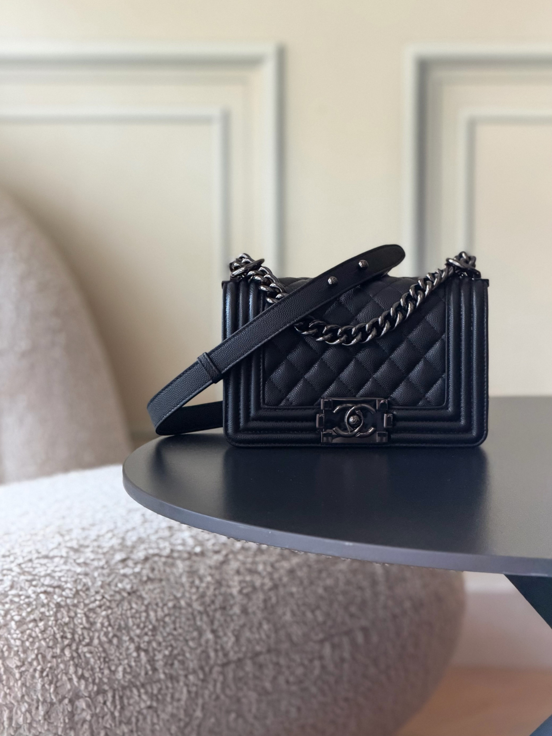 Ch**el boy handbag 12x20x7cm