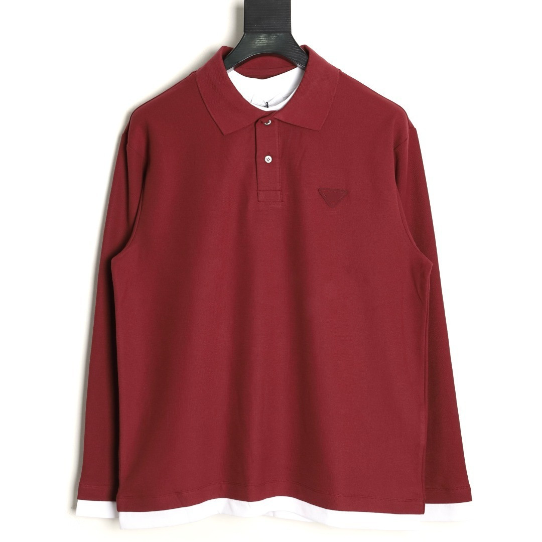 Pra*a Long-sleeved Polo Shirt