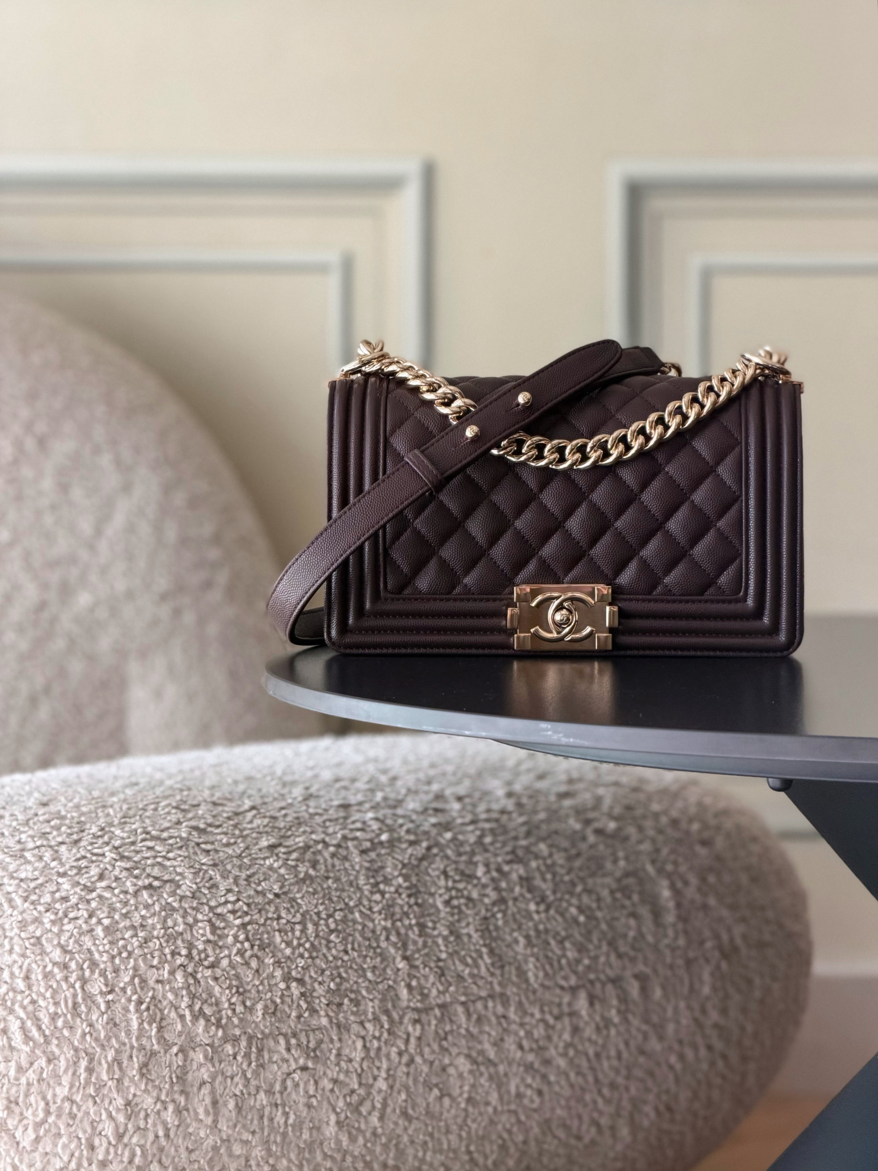 Ch**el Boy Handbag 15x25x9cm