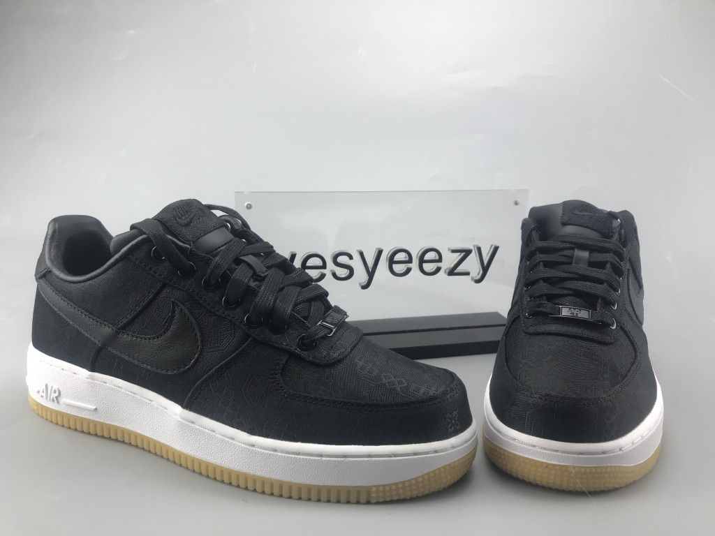 UA NIKE FRAGMENT DESIGN X CLOT X AIR FORCE 1 "BLACK SILK"