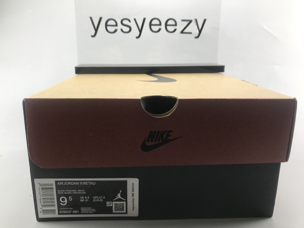 UA AIR JORDAN 11 RETRO "BRED 2019 RELEASE"