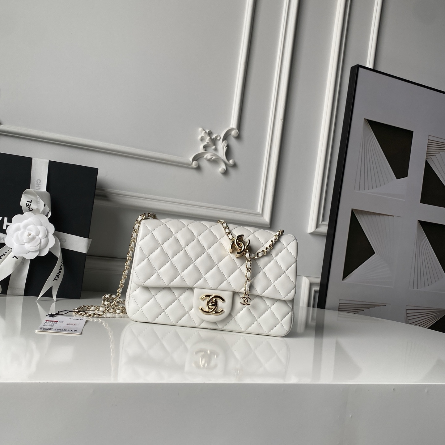 Ch**el classic flap handbag cf as5756 14.5x23.5x7cm