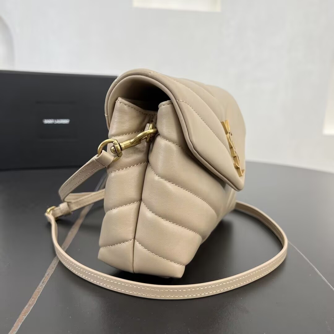 Y51 TOY LOULOU IN QUILTED LEATHER  7.9 X 5.5 X 3 INCHES