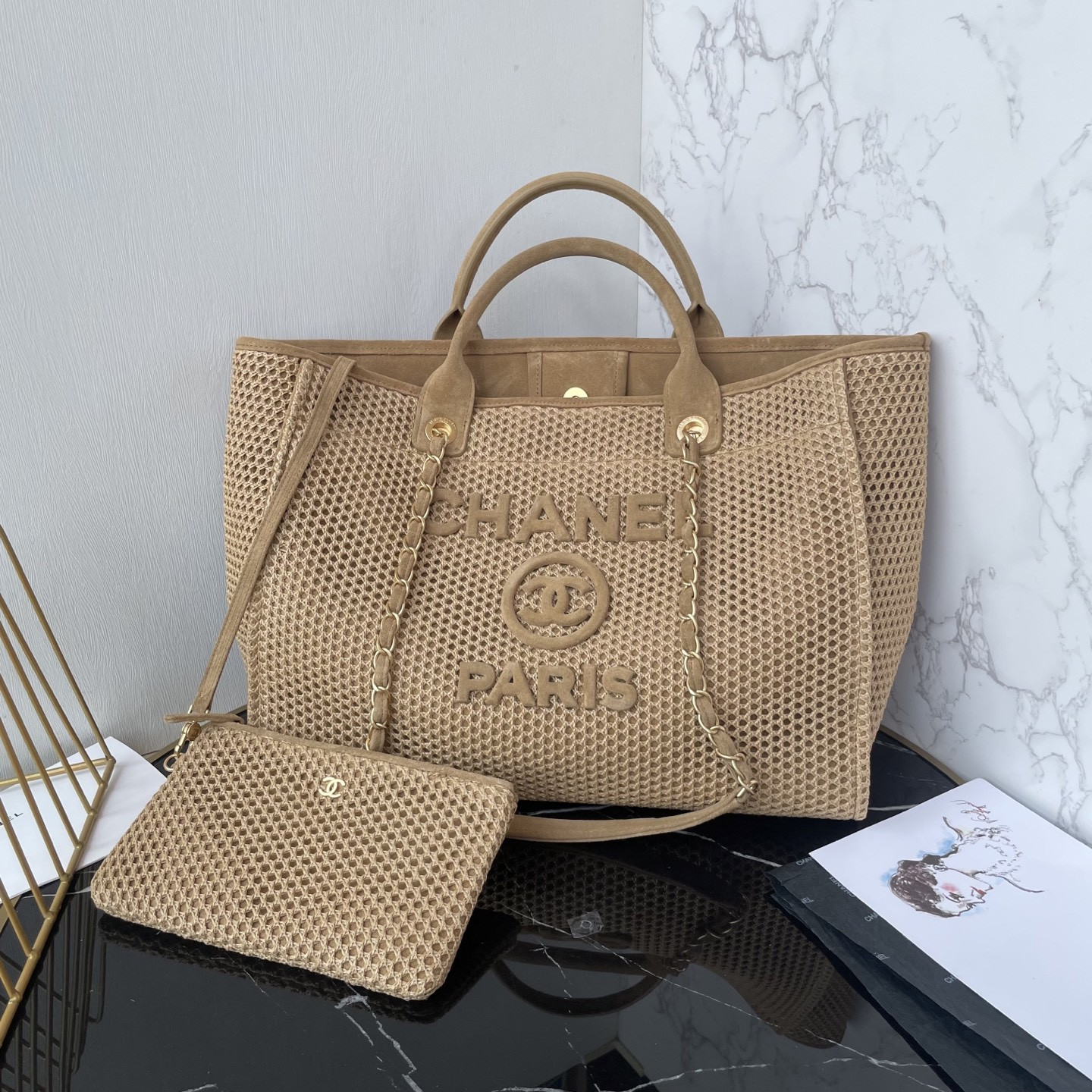 Ch**el shopping bag 38x30x22cm