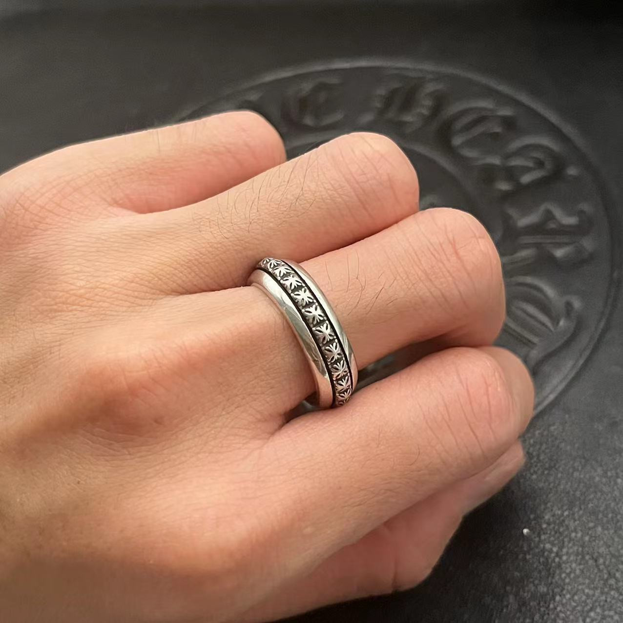 Ch*0me He**ts Cross Open Ring