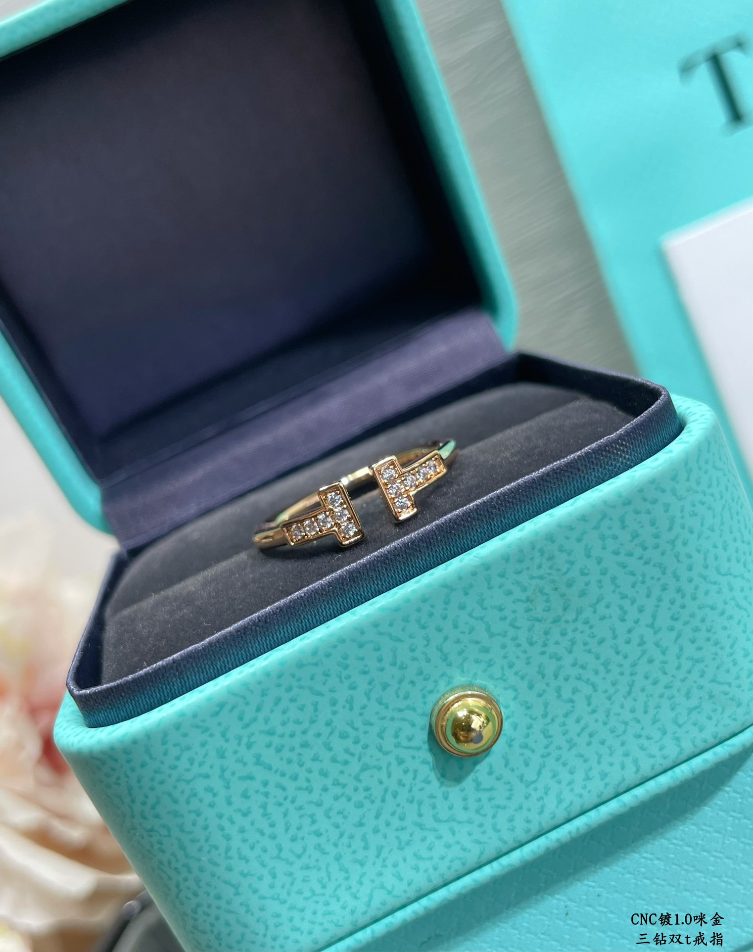 T*f*ny & Co. Double T D1am0nd-Banded Ring