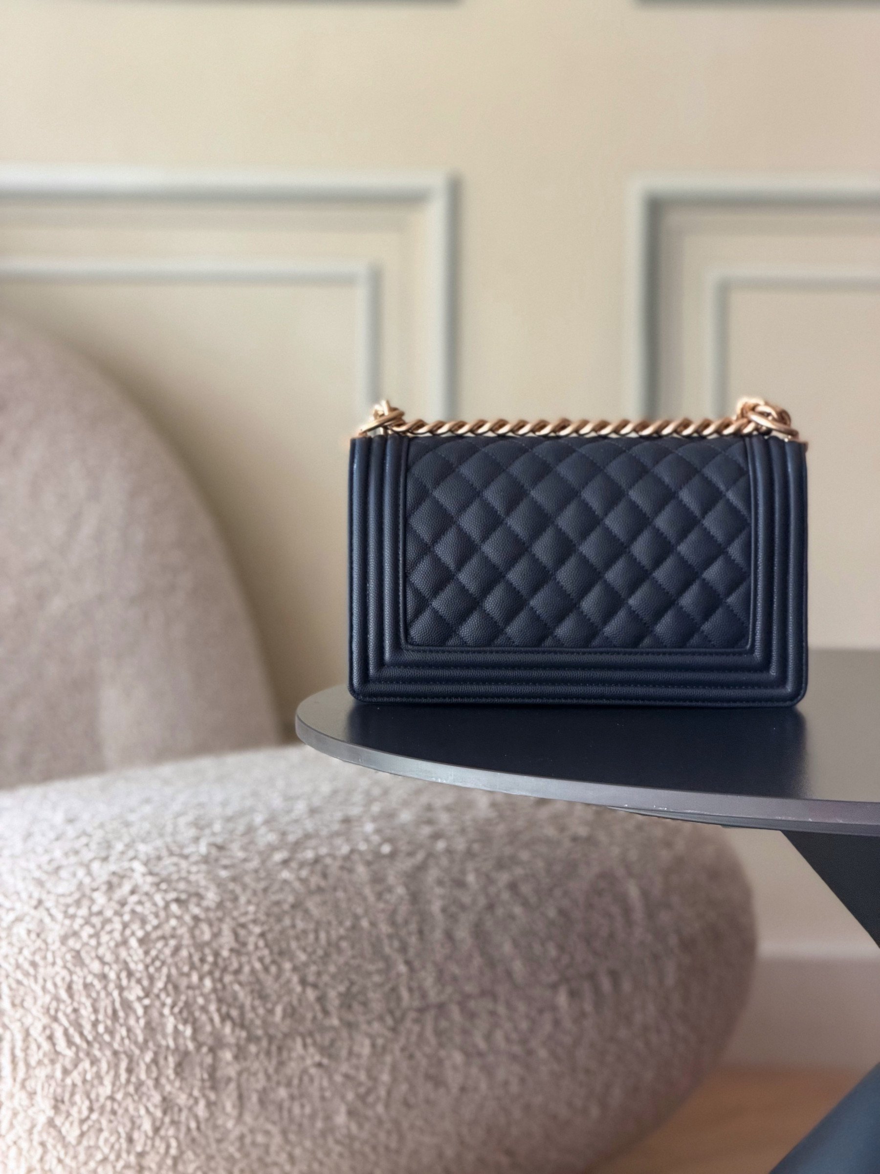 Ch**el Boy Handbag 15x25x9cm