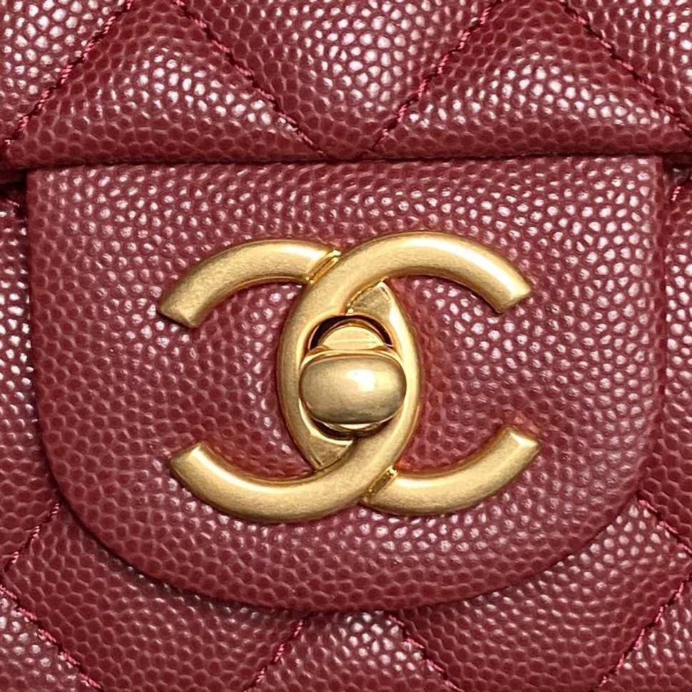 Ch**el FLAP BAG WITH TOP HANDLE 19.5x12x6.5cm