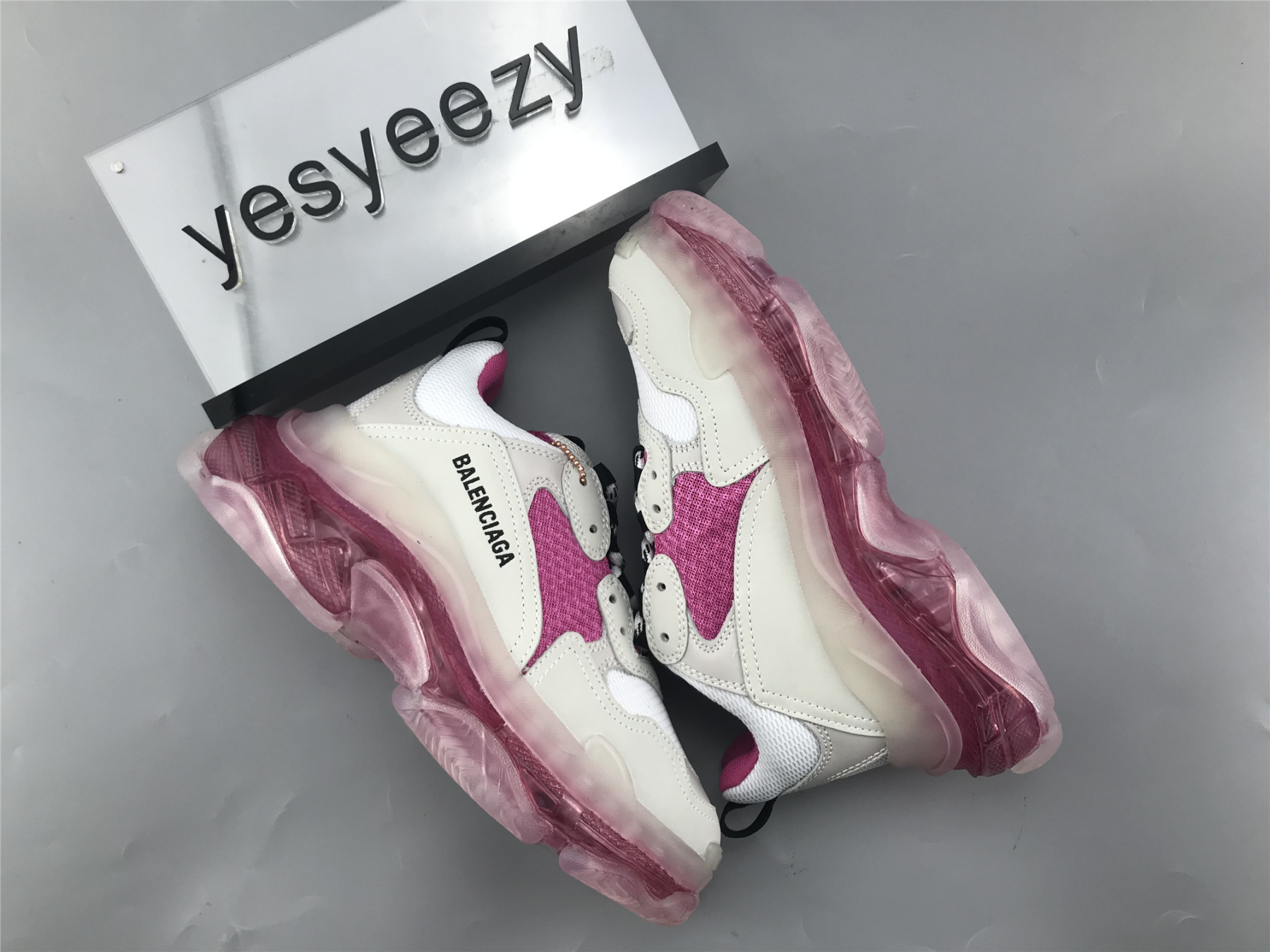 UA TRIPLE S CLEAR SOLE SNEAKER PURPLE RED