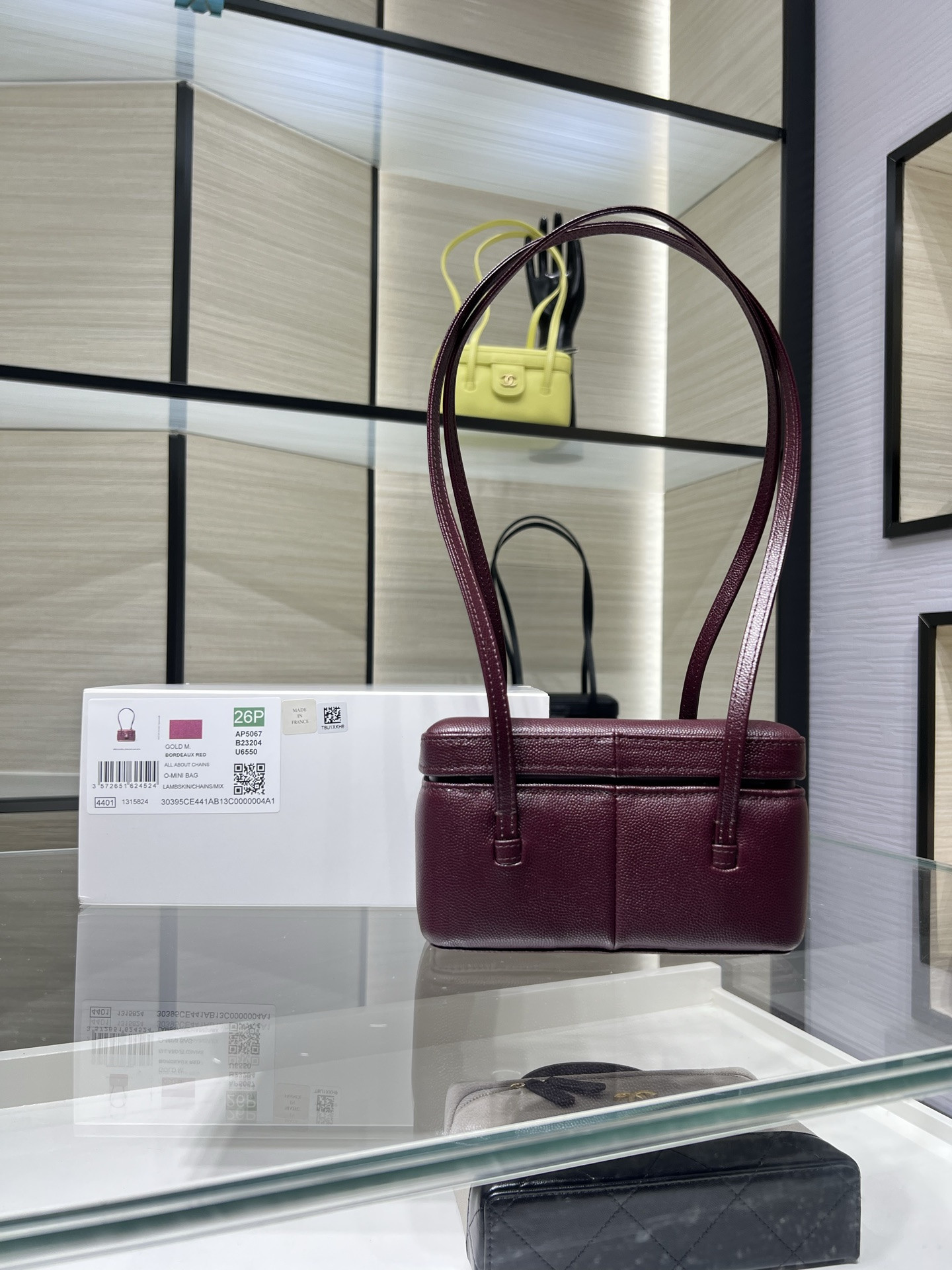 Ch**el preppy coco long box bag ap5067 17x9.5x8cm