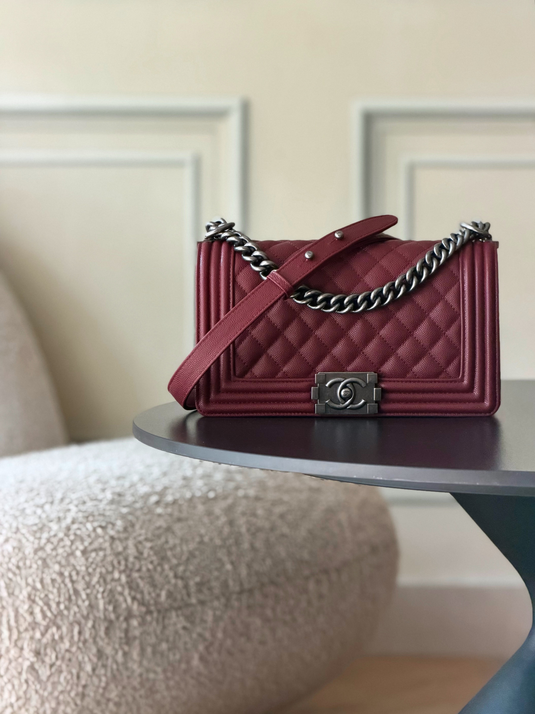 Ch**el Boy Handbag 15x25x9cm