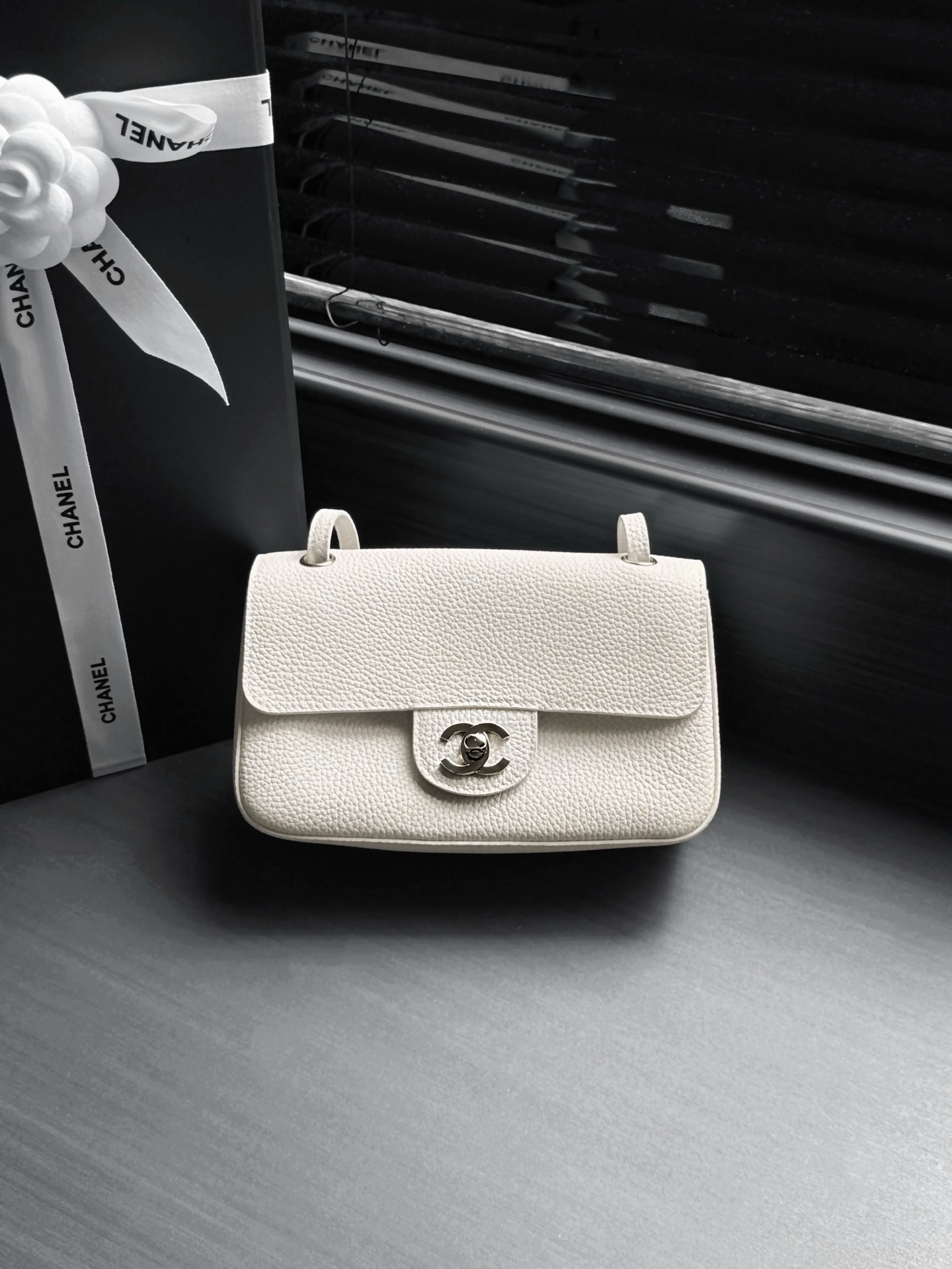 Ch**el Mini Flap Bag Silver Hardware AS6573 13x20x6cm