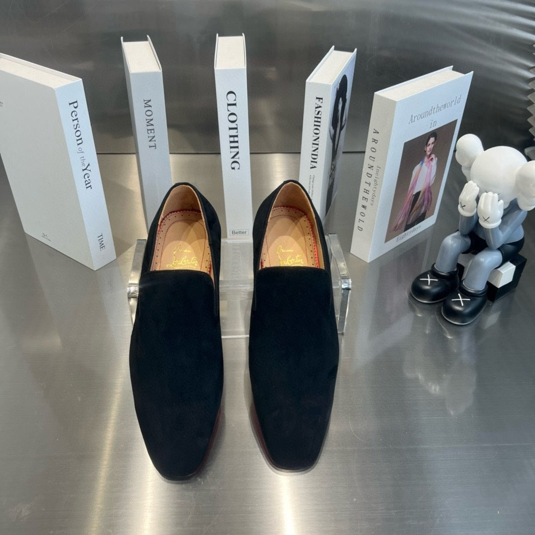 UA Christian Louboutin Mens Dandelion Suede Loafers