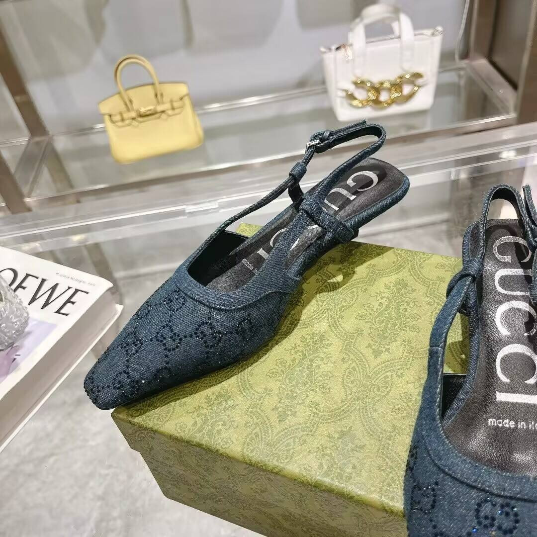 UA Gvc*1 GG Crystal De*1m Slingback Dark blue(CusT0mized products are non-refundable and non-exchangeable)