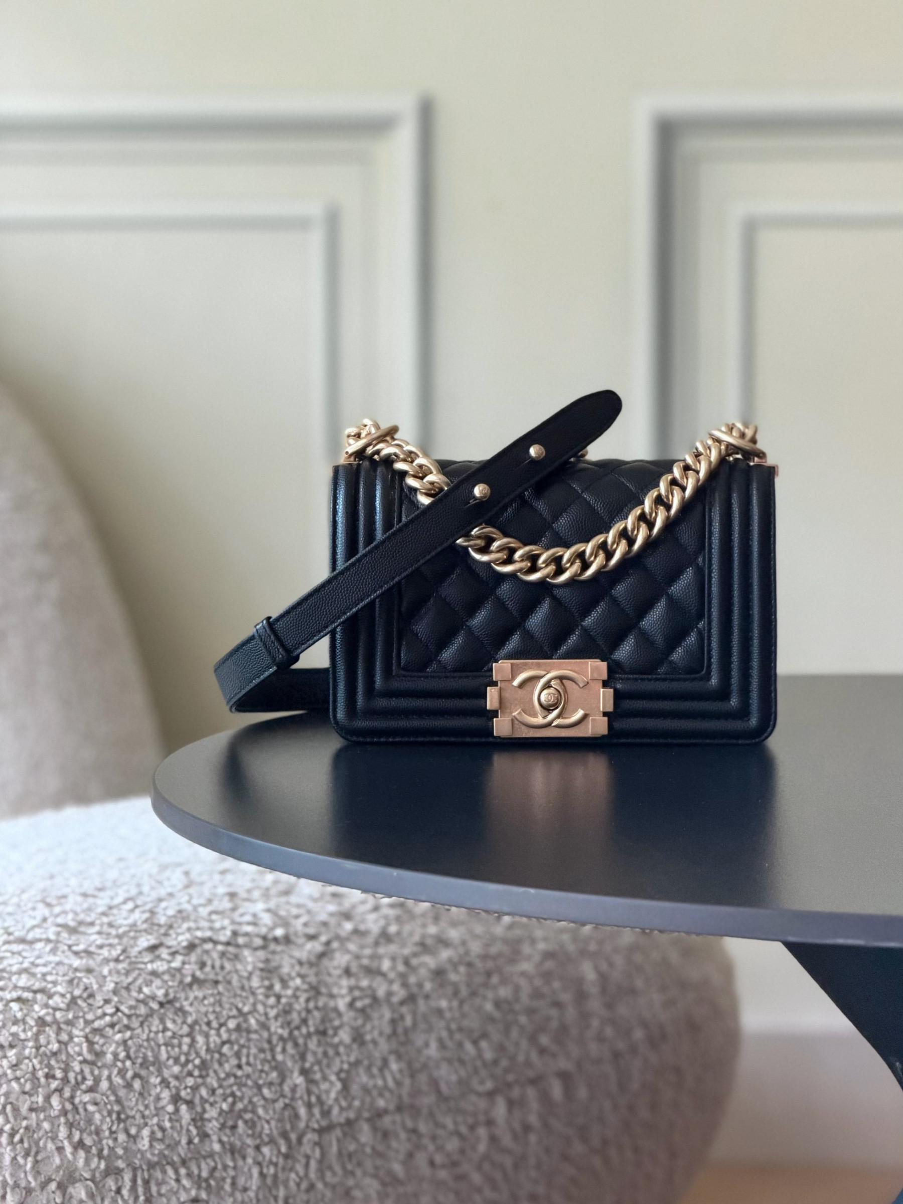 Ch**el boy handbag 12x20x7cm