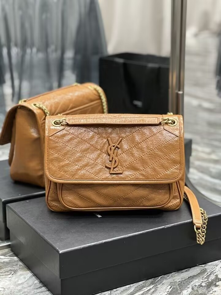 Y51 NIKI MEDIUM IN VINTAGE LEATHER SHINY 28x20x8.5cm