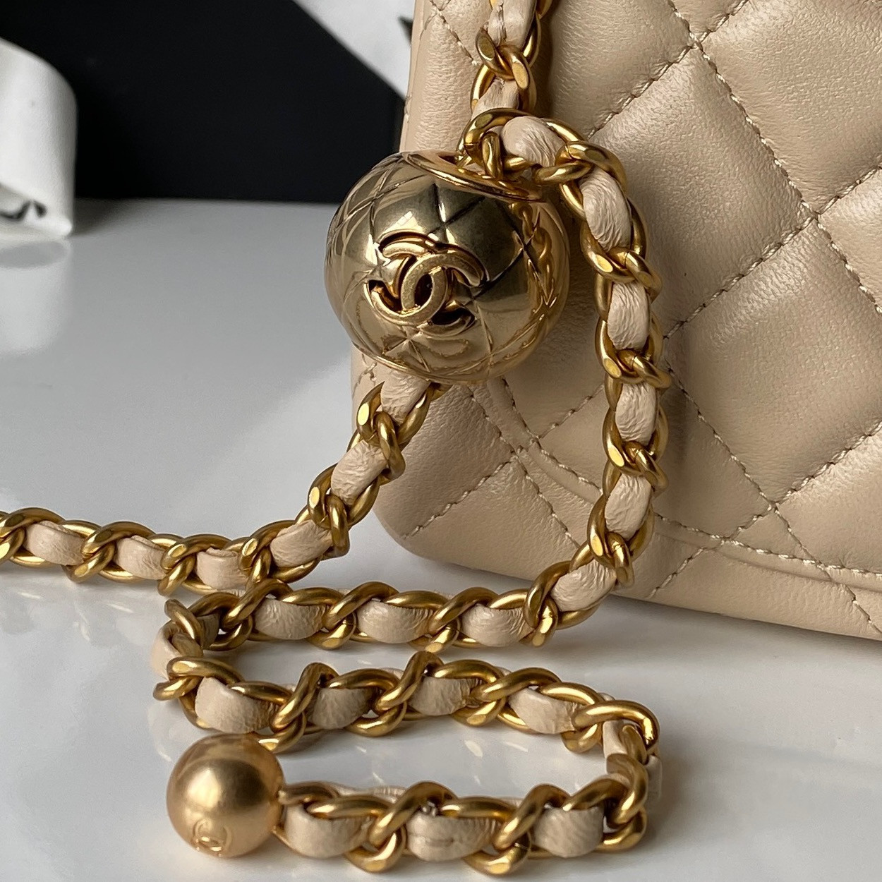 Ch**el MINI FLAP BAG 13.5x17x8cm