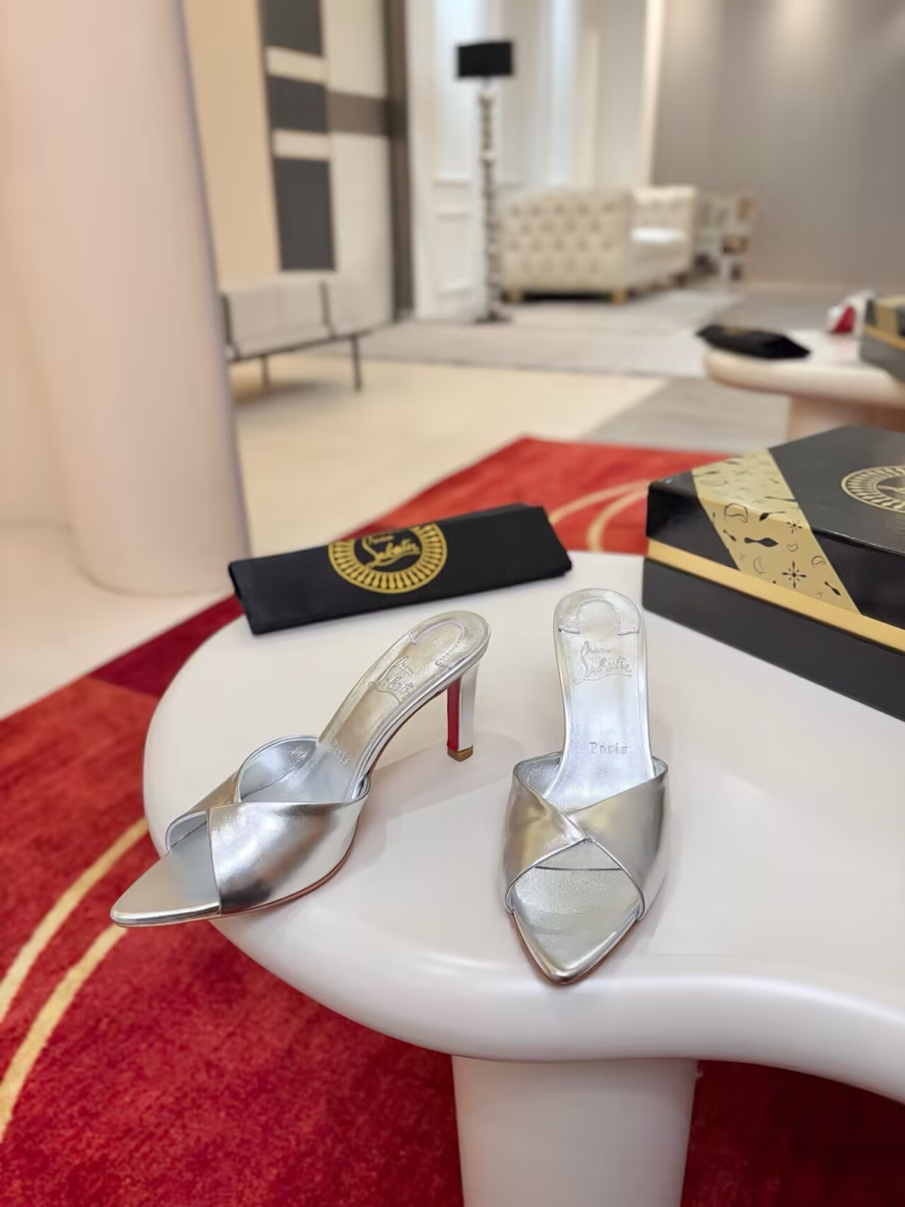 UA Chr1st1an Louboutin Me Dolly Mules 8.5cm Heel