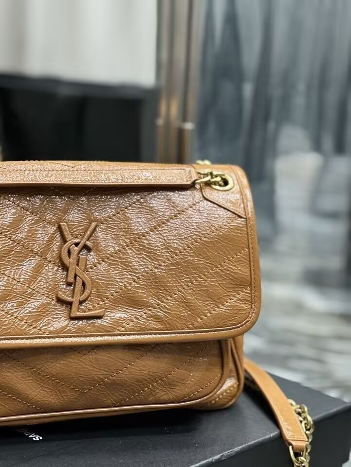 Y51 NIKI MEDIUM IN VINTAGE LEATHER SHINY 28x20x8.5cm