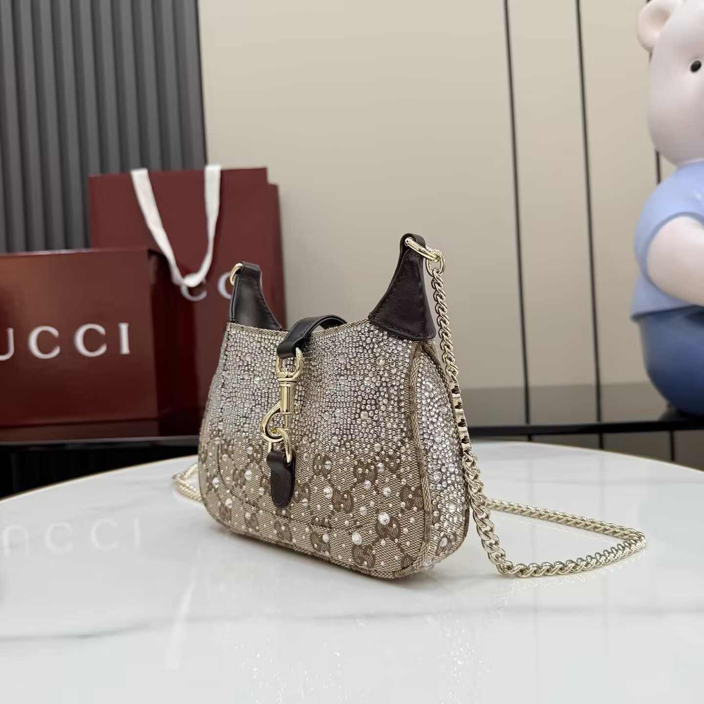 Gvc*1 jackie notte mini crystal handbag 19.5x18x3.5cm