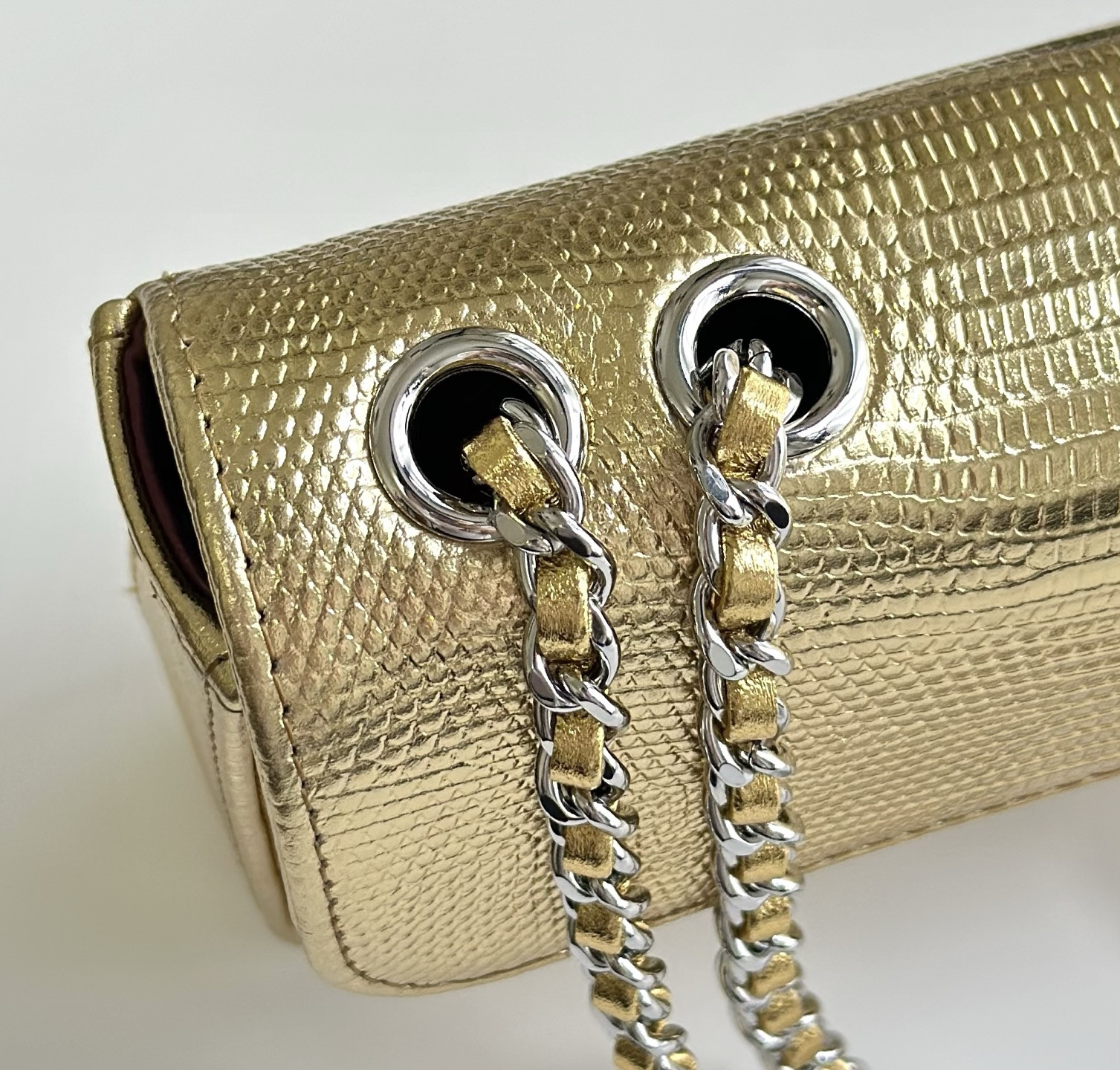 Ch**el East West Flap Bag 12x21.5x4cm