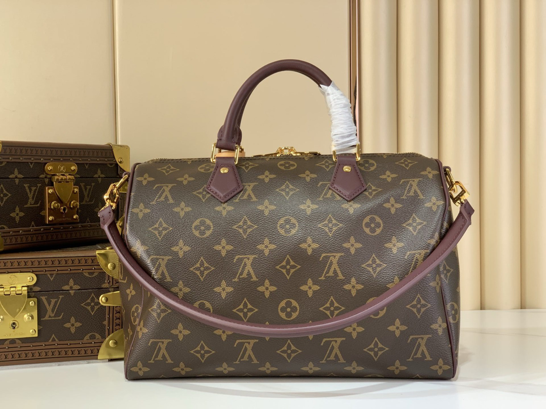 Louis Vuitton Speedy 30 Soft Celebration Monogram Handbag M28379 30x21x17cm