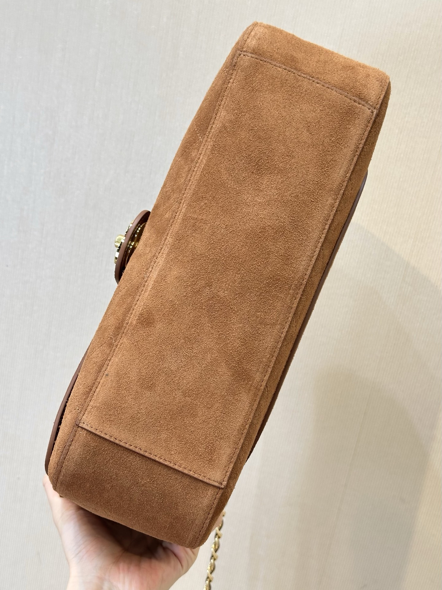 Ch**el Maxi Flap Handbag Brown AS6281 19.5x32x10cm