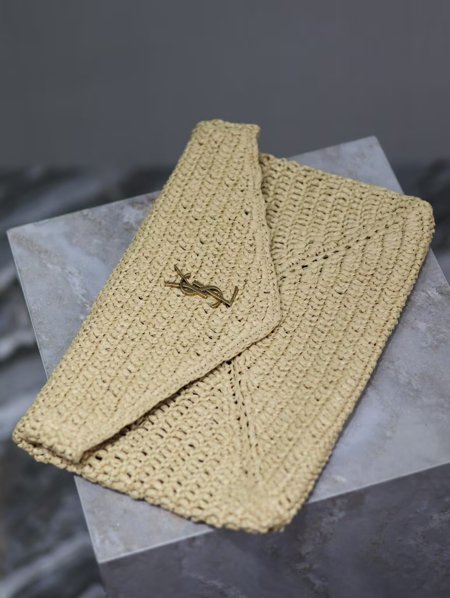 Y51 cassandre large envelope pouch in rope 29.5x18x4.5cm