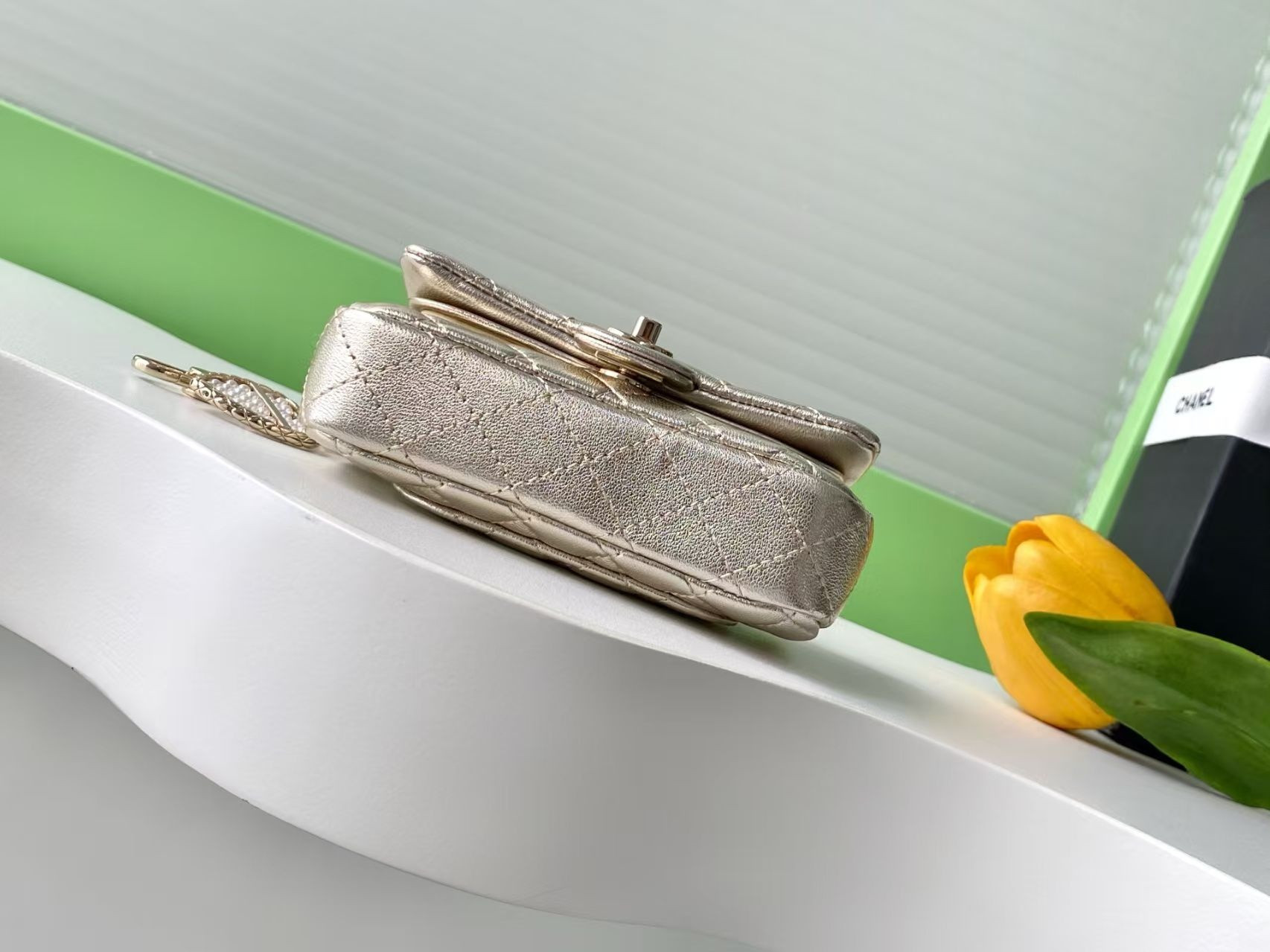 Ch**el Classic Mini Bag with Hook 8x12.5x5cm