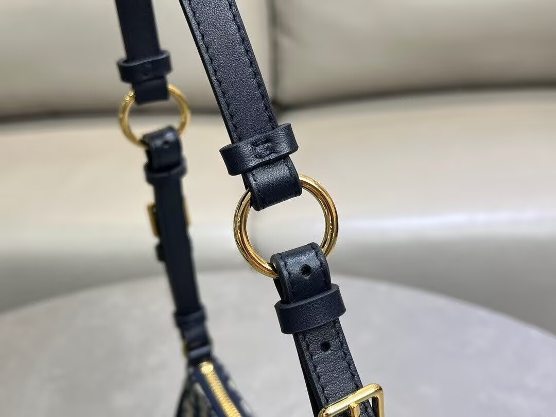 D10r 30 Montaigne Wanderlust Mini Bag Blue D10r Oblique Jacquard and Smooth Calfskin 26x12x7cm